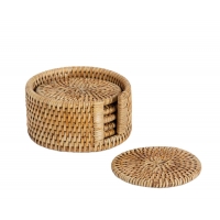 Andrea House - Σετ 6 Στρογγυλά Σουβέρ Με Βάση Rattan Andrea House - Σετ 6 Στρογγυλά Σουβέρ Με Βάση Rattan