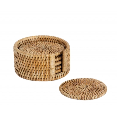 Andrea House - Σετ 6 Στρογγυλά Σουβέρ Με Βάση Rattan Andrea House - Σετ 6 Στρογγυλά Σουβέρ Με Βάση Rattan