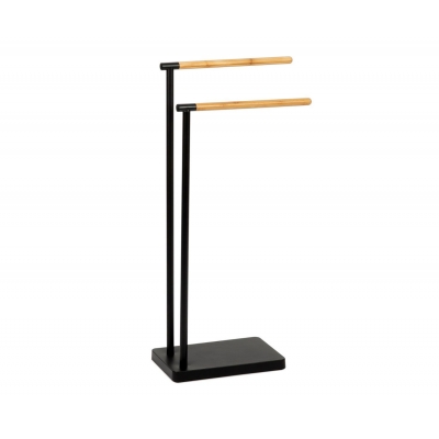 Andrea House - Επιδαπέδια Κρεμάστρα Για Πετσέτες 2 Θέσεων Metal/Bamboo Black