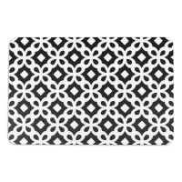 Artsy Mats - Αντιολισθητικό Πατάκι Μπάνιου Black Pattern White Stone 39x60cm