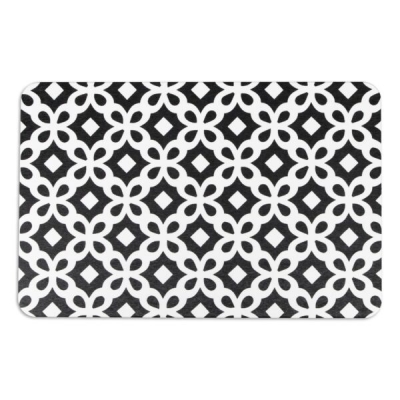 Artsy Mats - Αντιολισθητικό Πατάκι Μπάνιου Black Pattern White Stone 39x60cm