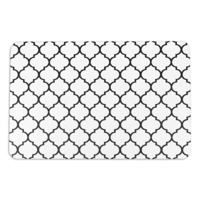 Artsy Mats - Αντιολισθητικό Πατάκι Μπάνιου BlackTrellis White Stone 39x60cm