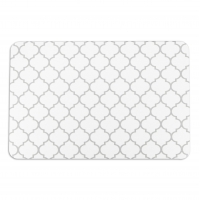 Artsy Mats - Αντιολισθητικό Πατάκι Μπάνιου Grey Trellis White Stone 39x60cm