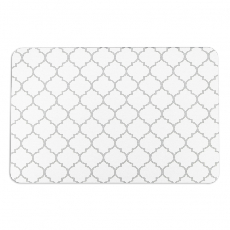 Artsy Mats - Αντιολισθητικό Πατάκι Μπάνιου Grey Trellis White Stone 39x60cm