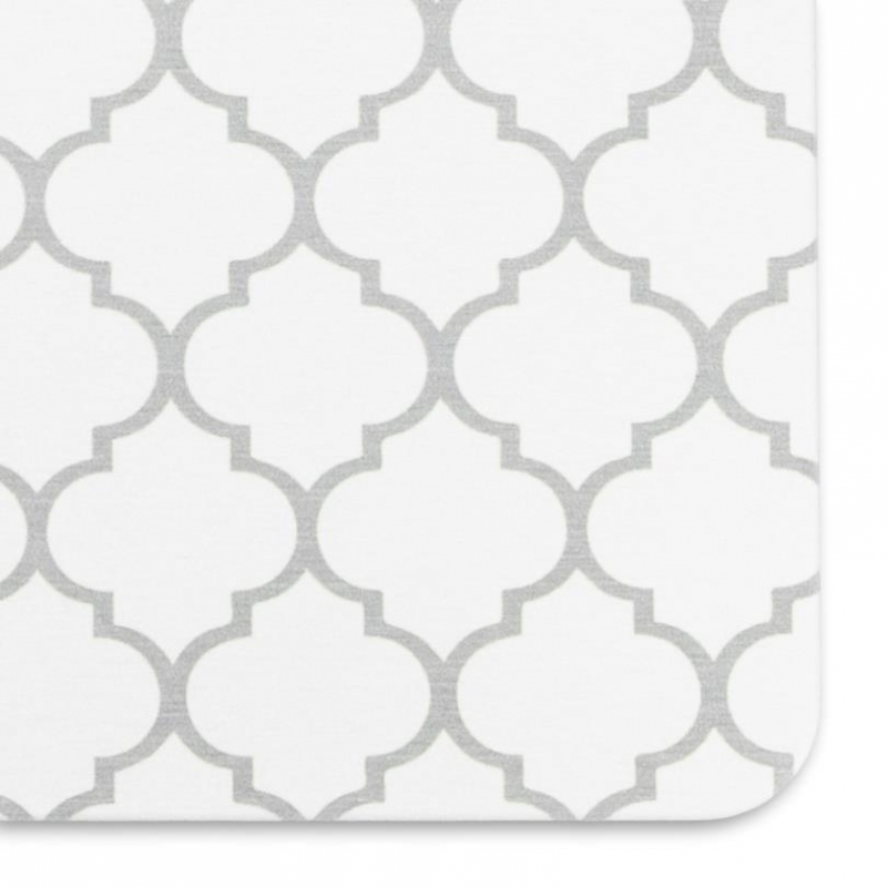 Artsy Mats - Αντιολισθητικό Πατάκι Μπάνιου Grey Trellis White Stone 39x60cm