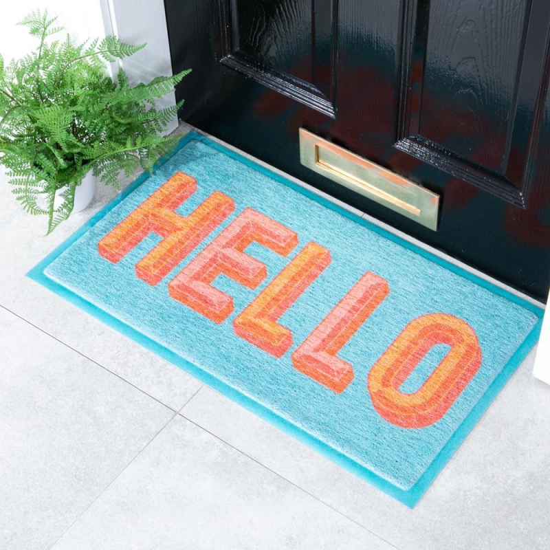 Artsy Mats - Χαλάκι Εισόδου Blue Hello 70x40cm