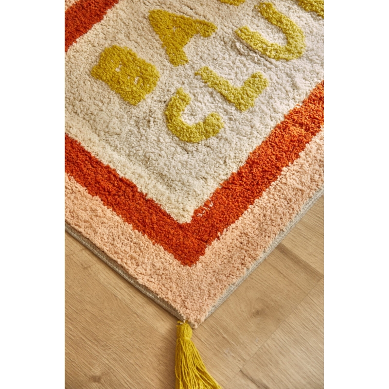 Calma House - Βαμβακερό Πατάκι Μπάνιου Club Orange 50x70cm Calma House - Βαμβακερό Πατάκι Μπάνιου Club Orange 50x70cm