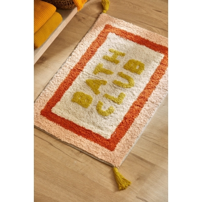 Calma House - Βαμβακερό Πατάκι Μπάνιου Club Orange 50x70cm