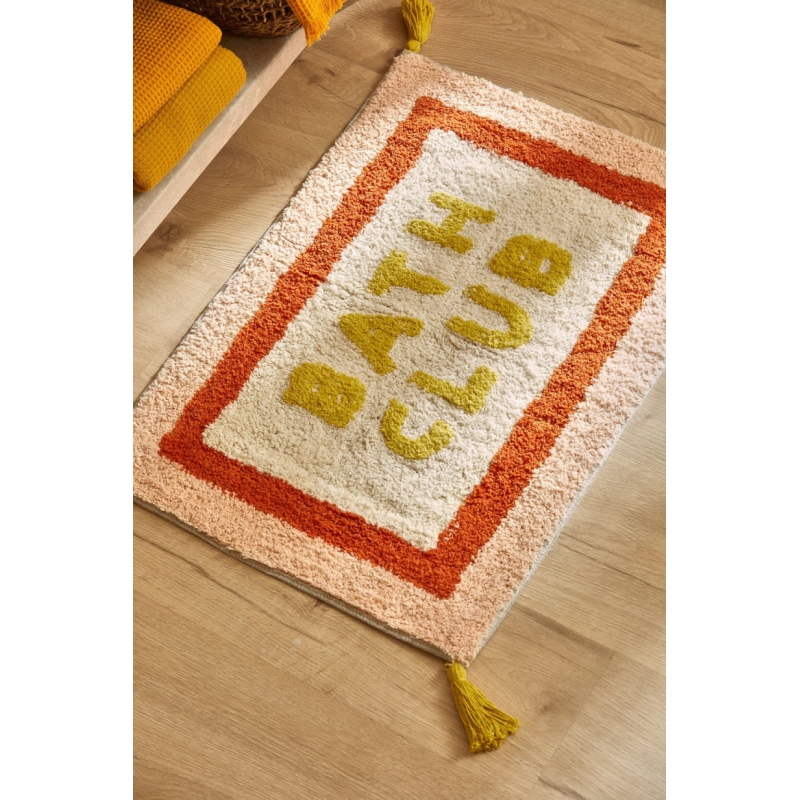 Calma House - Βαμβακερό Πατάκι Μπάνιου Club Orange 50x70cm Calma House - Βαμβακερό Πατάκι Μπάνιου Club Orange 50x70cm