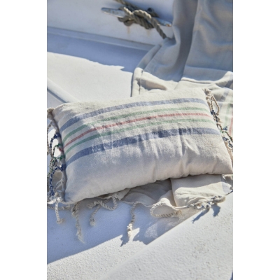 Calma House - Σετ Πετσέτα Θαλάσσης/Παρεό Με Μαξιλάρι Παραλίας Pineda Beige