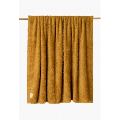 Calma House - Μαλακό Κουβερτάκι Tedy Mustard 120x180cm