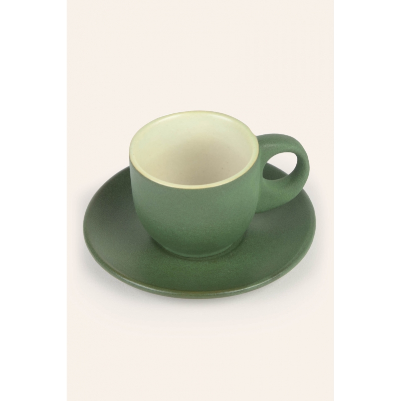 Calma House - Σετ 2 Κεραμικά Φλιτζανάκια Matcha Green
