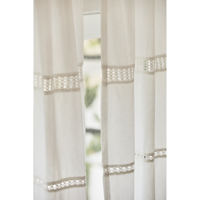 Calma House - Έτοιμη Κουρτίνα Inca White 140x280cm Calma House - Έτοιμη Κουρτίνα Inca White 140x280cm