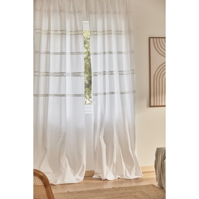 Calma House - Έτοιμη Κουρτίνα Inca White 140x280cm Calma House - Έτοιμη Κουρτίνα Inca White 140x280cm