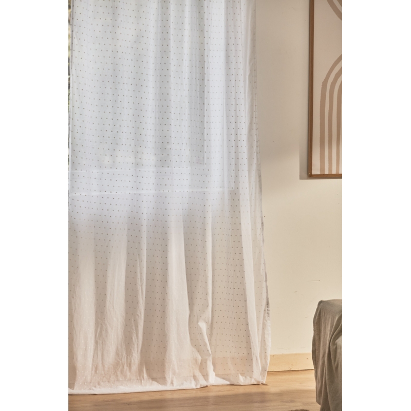 Calma House - Έτοιμη Κουρτίνα Plumeti White 140x280cm Calma House - Έτοιμη Κουρτίνα Plumeti White 140x280cm
