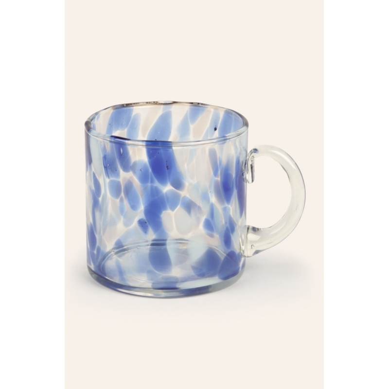 Calma House - Γυάλινο Φλιτζάνι Beira Blue 10x10cm