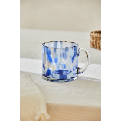 Calma House - Γυάλινο Φλιτζάνι Beira Blue 10x10cm