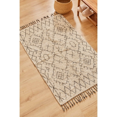 Calma House - Βαμβακερό Χαλί Turco White 150x200cm