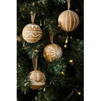 Calma House - Σετ 4 Χριστουγεννιάτικες Μπάλες Mery Natural Calma House - Σετ 4 Χριστουγεννιάτικες Μπάλες Mery Natural