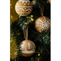 Calma House - Σετ 4 Χριστουγεννιάτικες Μπάλες Mery Natural Calma House - Σετ 4 Χριστουγεννιάτικες Μπάλες Mery Natural