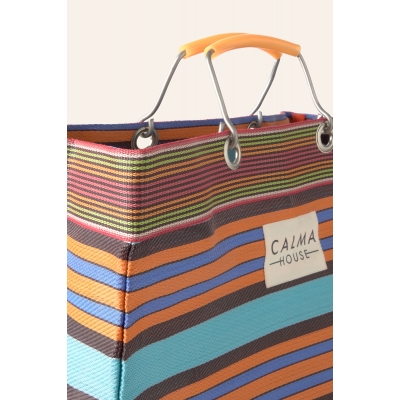 Calma House - Τσάντα Θαλάσσης Με Μεταλλικά Χερούλια Berlin Orange