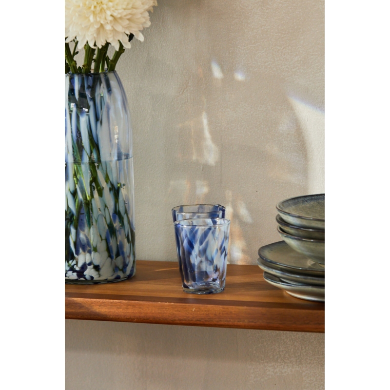 Calma House - Γυάλινο Ποτήρι Beira Blue 8x9cm Calma House - Γυάλινο Ποτήρι Beira Blue 8x9cm