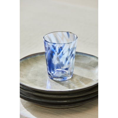 Calma House - Γυάλινο Ποτήρι Beira Blue 8x9cm