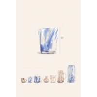 Calma House - Γυάλινο Ποτήρι Beira Blue 8x9cm Calma House - Γυάλινο Ποτήρι Beira Blue 8x9cm