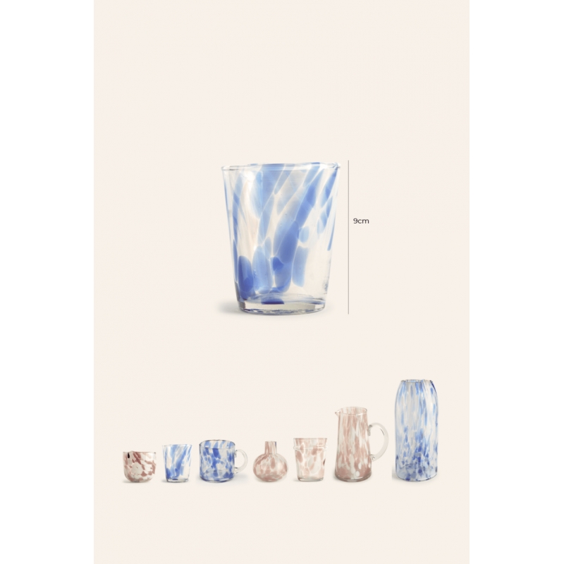 Calma House - Γυάλινο Ποτήρι Beira Blue 8x9cm Calma House - Γυάλινο Ποτήρι Beira Blue 8x9cm