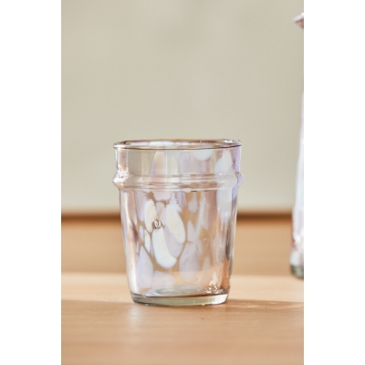 Calma House - Γυάλινο Ποτήρι Beira Pink 8x10cm