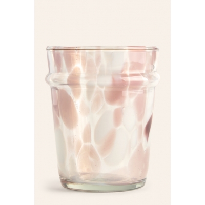 Calma House - Γυάλινο Ποτήρι Beira Pink 8x10cm