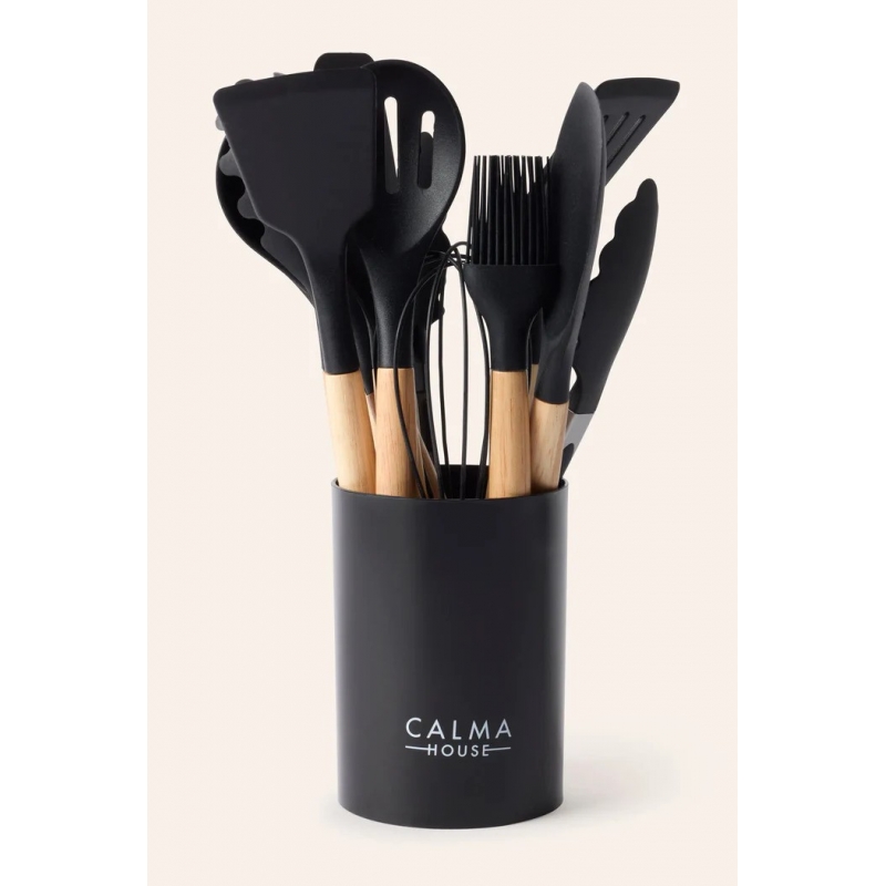 Calma House - Σετ Με 11 Εργαλεία Μαγειρέματος Nonna Black Calma House - Σετ Με 11 Εργαλεία Μαγειρέματος Nonna Black