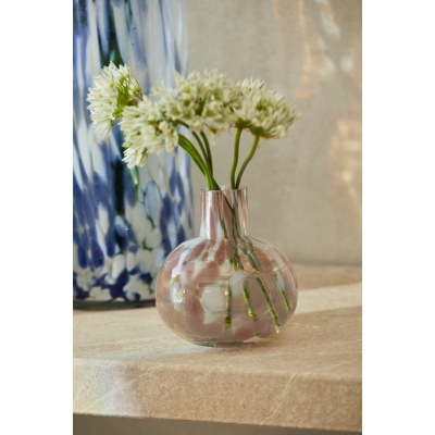 Calma House - Στρογγυλό Γυάλινο Βάζο Beira Pink 10cm