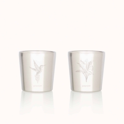 Gaspajoe - Ανοξείδωτα Φλιτζάνια Arty Banana/Hummingbird Σετ 2