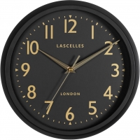 Lascelles - Ρολόι Τοίχου Retro Matt Black/Gold Numbers 30cm Lascelles - Ρολόι Τοίχου Retro Matt Black/Gold Numbers 30cm