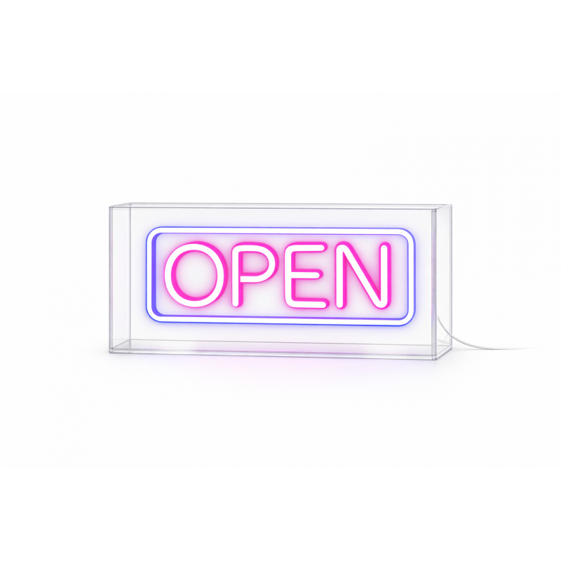 Light Me Up - Επιτραπέζιο Φωτιστικό NEON Box Open Light Me Up - Επιτραπέζιο Φωτιστικό NEON Box Open