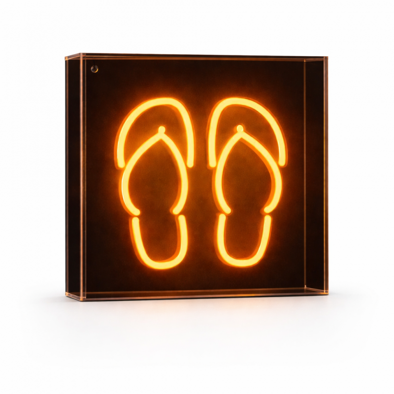 Light Me Up - Επιτραπέζιο Φωτιστικό NEON Mini Box Flip Flops Light Me Up - Επιτραπέζιο Φωτιστικό NEON Mini Box Flip Flops
