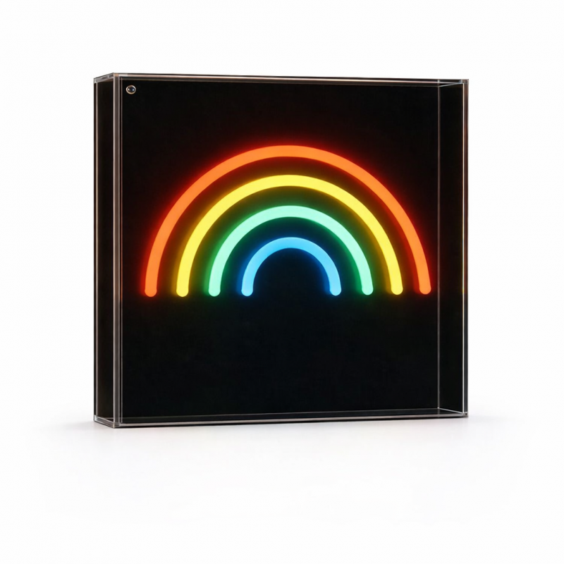 Light Me Up - Επιτραπέζιο Φωτιστικό NEON Mini Box Rainbow Light Me Up - Επιτραπέζιο Φωτιστικό NEON Mini Box Rainbow