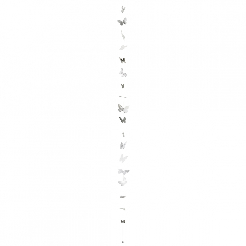 Raeder - Blossom. Χάρτινη Διακοσμητική Γιρλάντα Butterfly Necklace White Grey