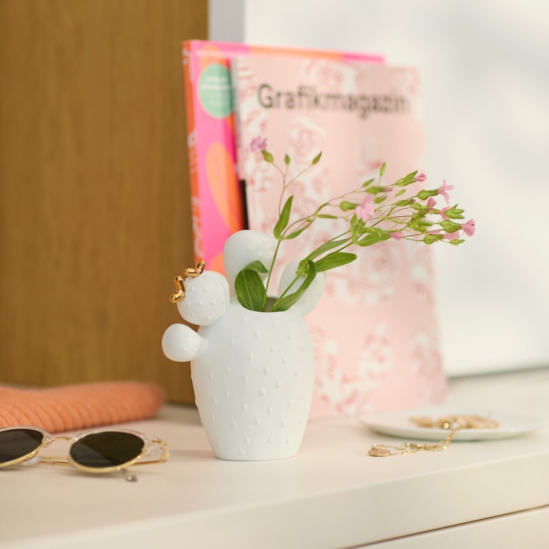 Raeder - Πορσελάνινο Βάζο Μίνι Prickly Pear Cactus