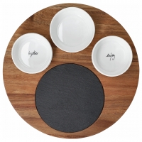 Raeder - Snacks & Nibbles. Στρογγυλός Δίσκος Σερβιρίσματος Με 3 Μπολ Together Raeder - Snacks & Nibbles. Στρογγυλός Δίσκος Σερβιρίσματος Με 3 Μπολ Together