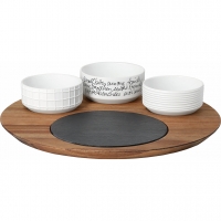 Raeder - Snacks & Nibbles. Στρογγυλός Δίσκος Σερβιρίσματος Με 3 Μπολ Together Raeder - Snacks & Nibbles. Στρογγυλός Δίσκος Σερβιρίσματος Με 3 Μπολ Together