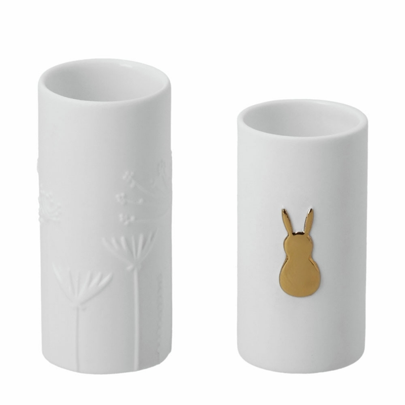 Raeder - Μίνι Διακοσμητικά Βαζάκια Gold Bunny Σετ 2