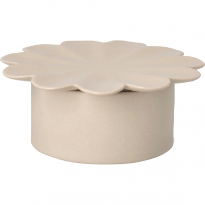 Raeder - Softone. Κεραμικό Μπολ Με Καπάκι Flower Beige