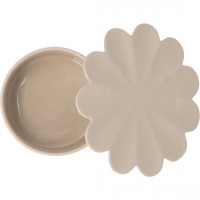 Raeder - Softone. Κεραμικό Μπολ Με Καπάκι Flower Beige