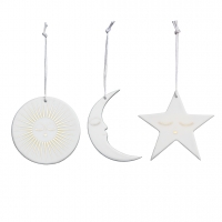 Trevoly by Raeder - Σετ 3 Πορσελάνινα Στολίδια Sun Moon Star Trevoly by Raeder - Σετ 3 Πορσελάνινα Στολίδια Sun Moon Star