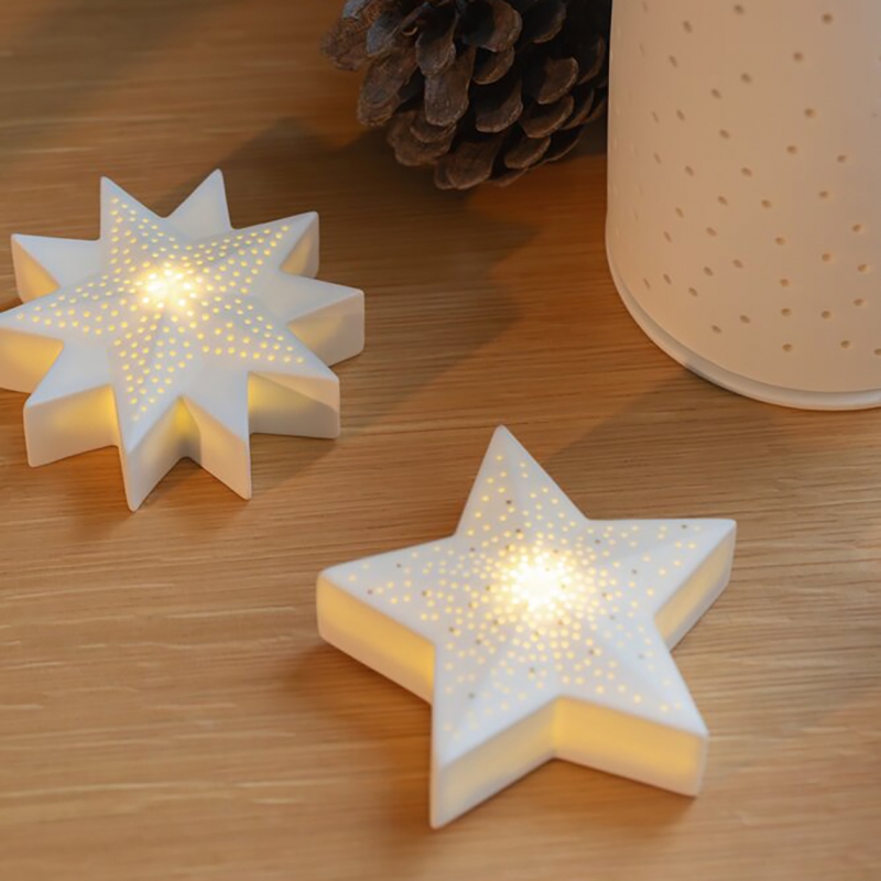 Raeder - Πορσελάνινο Φωτάκι LED Christmas Light Double Star Raeder - Πορσελάνινο Φωτάκι LED Christmas Light Double Star