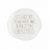 Raeder - Χριστουγεννιάτικο Πορσελάνινο Πιατάκι Let's Get Fat Together