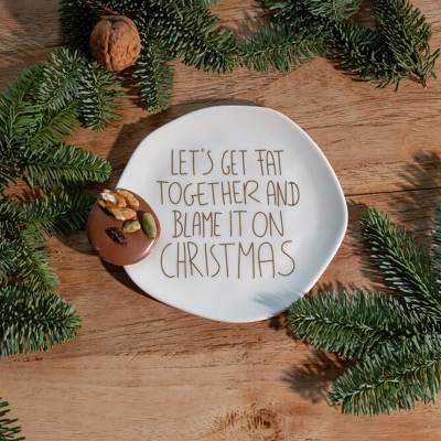 Raeder - Χριστουγεννιάτικο Πορσελάνινο Πιατάκι Let's Get Fat Together Raeder - Χριστουγεννιάτικο Πορσελάνινο Πιατάκι Let's Get Fat Together