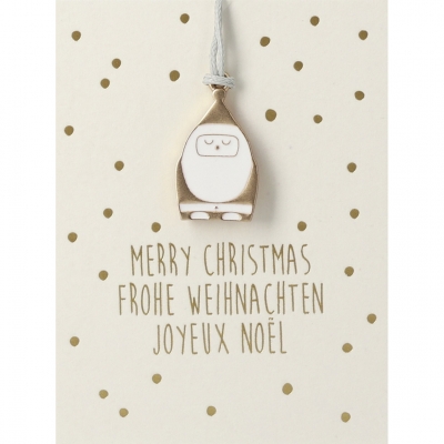 Raeder - Μίνι Κάρτα Με Μεταλλικό Στολίδι Santa Claus Raeder - Μίνι Κάρτα Με Μεταλλικό Στολίδι Santa Claus